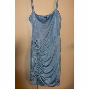Blue Ruched Dress
